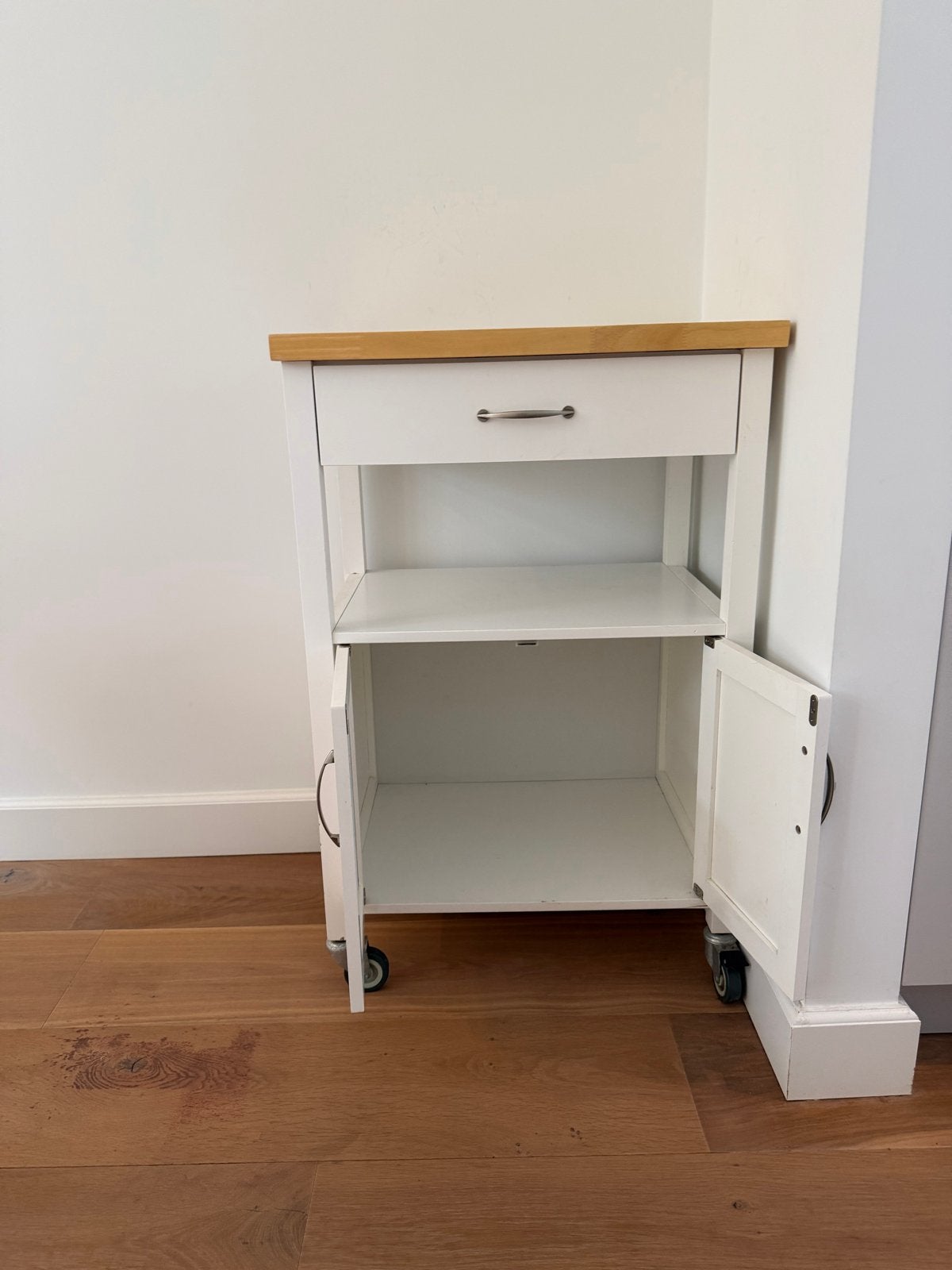 Practical Kitchen Trolley with Wooden Top, Ophalen, Hout, Keukentrolley, Zo goed als nieuw