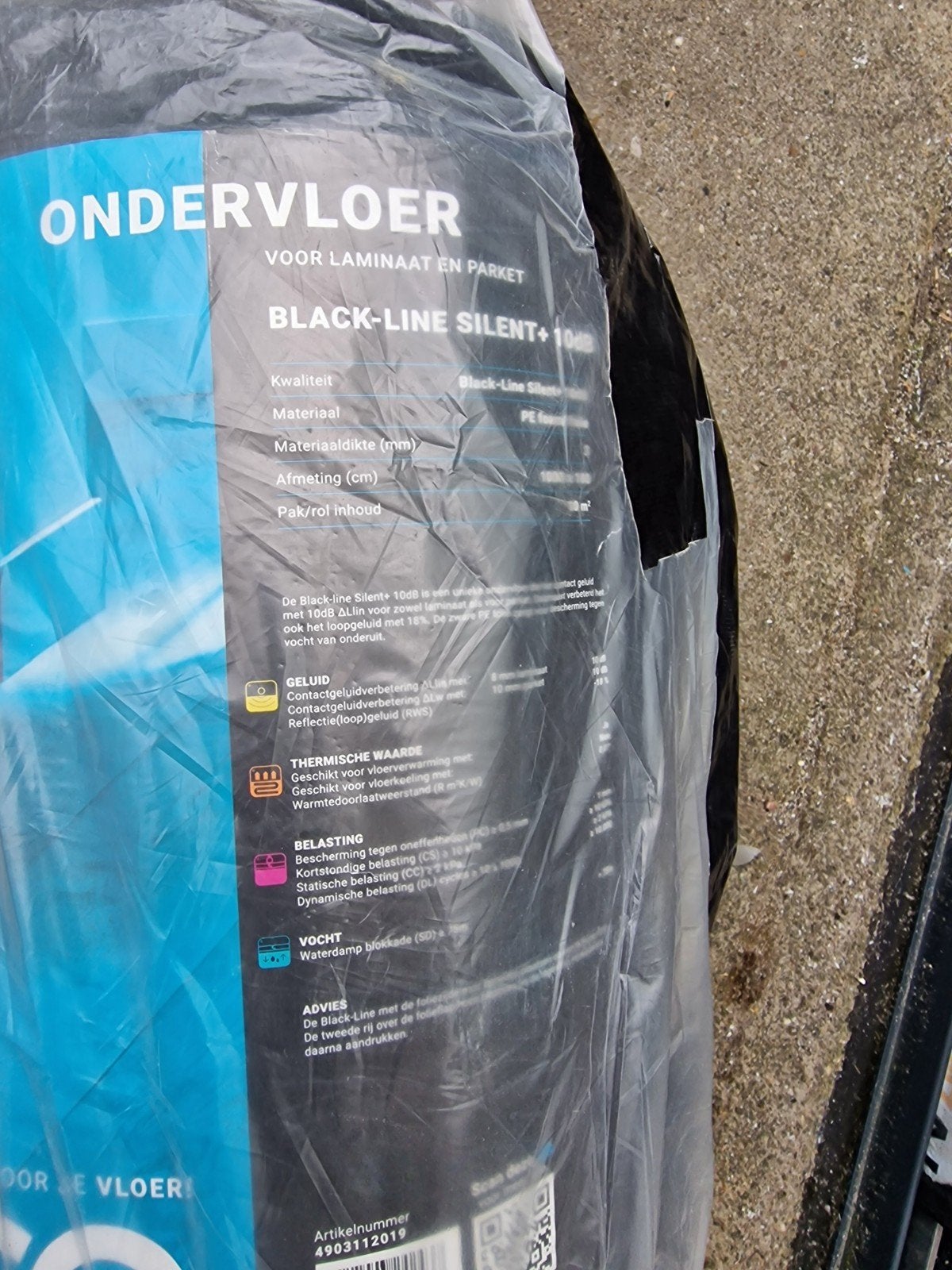 Ondervloer Black-Line Silent+10dB voor laminaat en parket, Ophalen of Verzenden