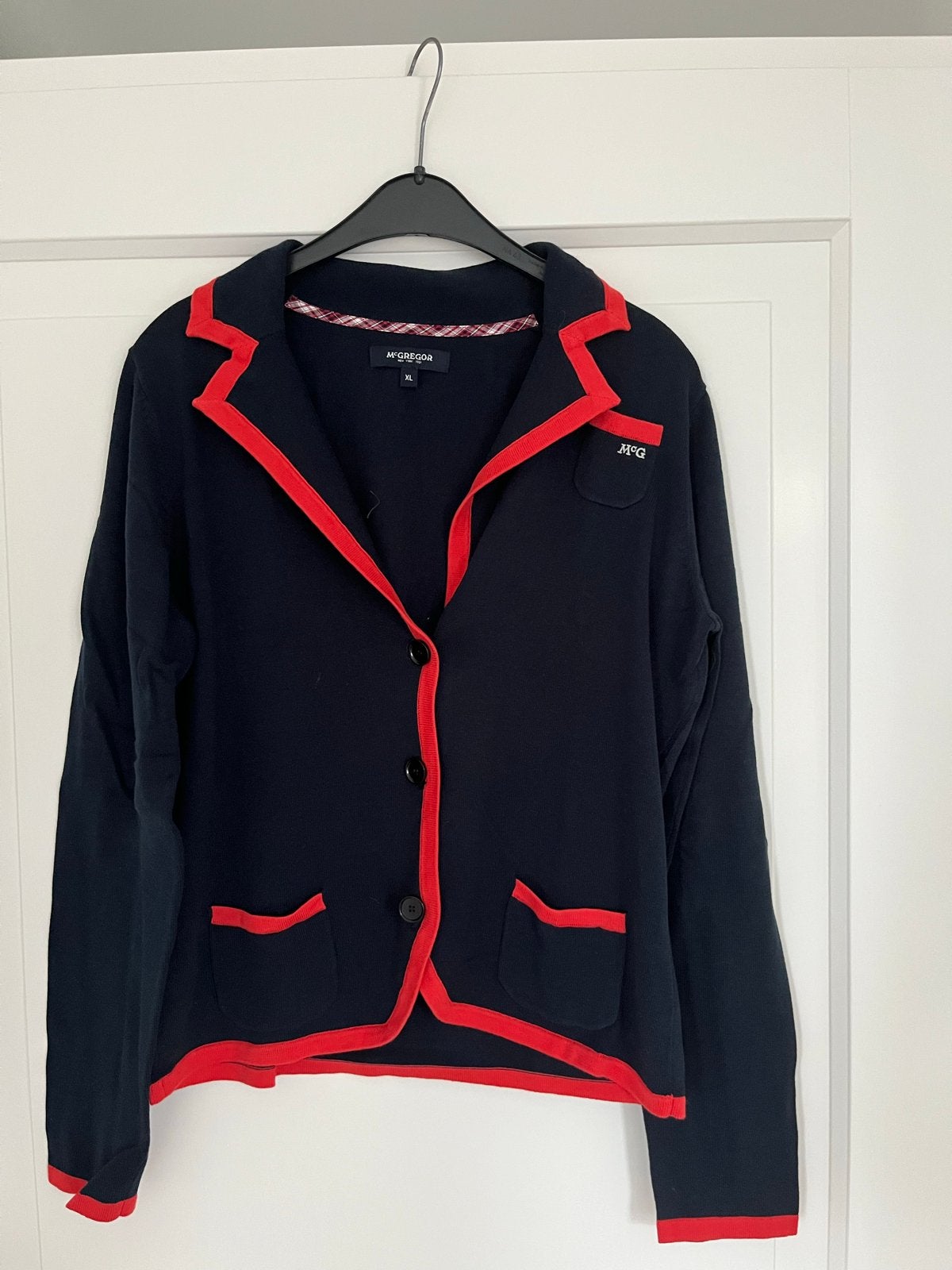 Nieuw McGregor dames vestje XL - Donkerblauw met rode bies, Ophalen of Verzenden, Nieuw, Maat 46/48 (XL) of groter, Blauw