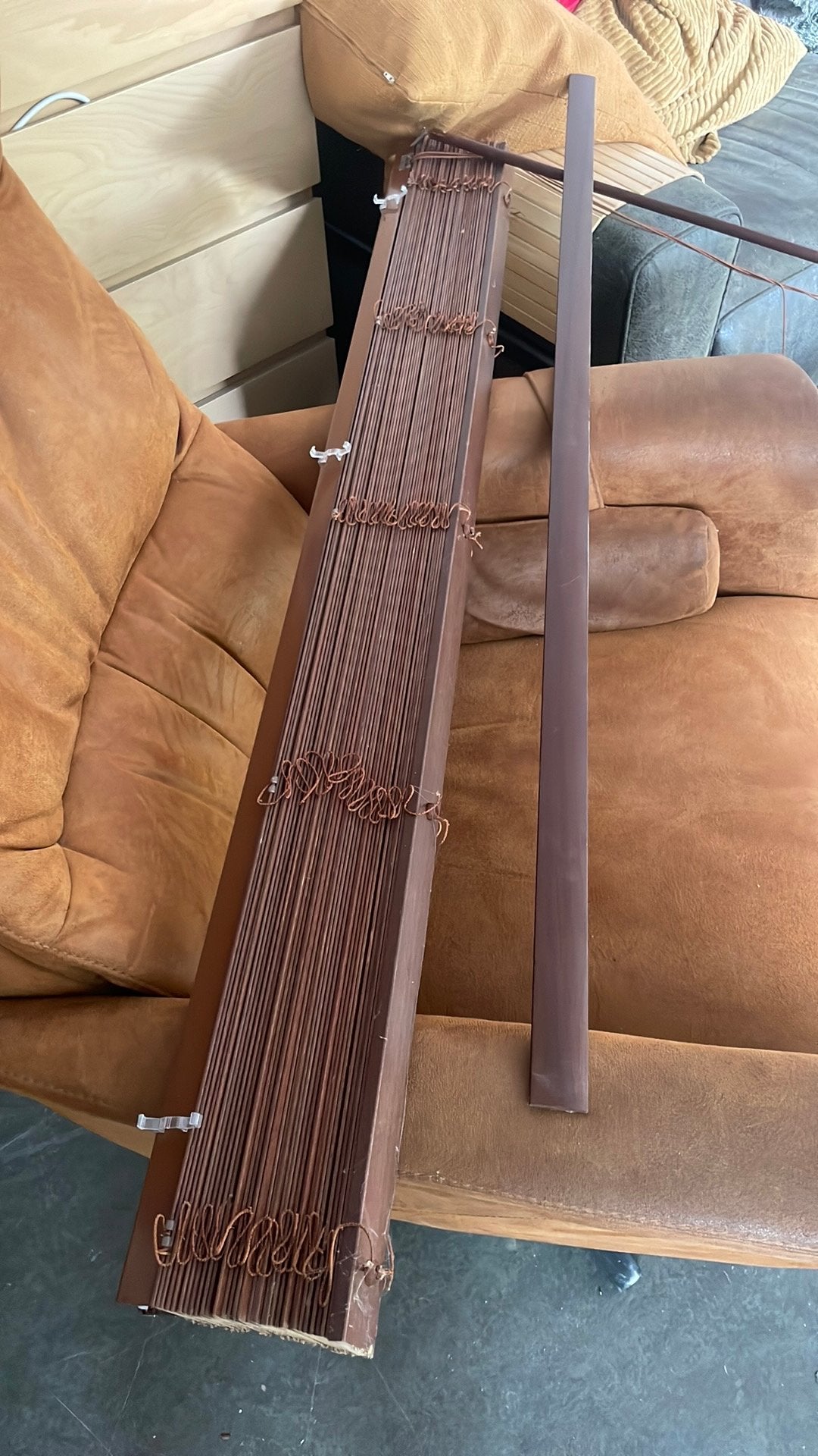 Houten luxaflex 120 breed, Ophalen, Zo goed als nieuw, Minder dan 180 cm, Planken