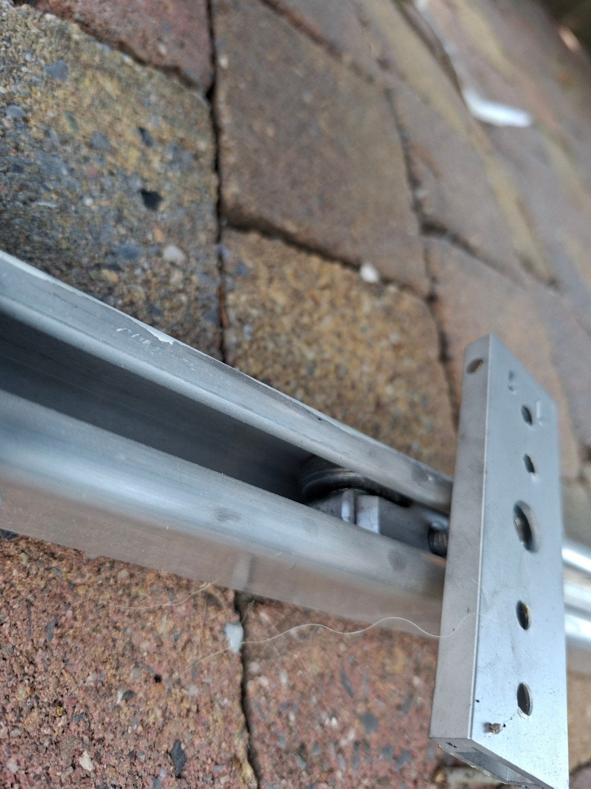 Te koop rolrail voor schuifdeur, Ophalen, Gebruikt, 100 tot 250 mm