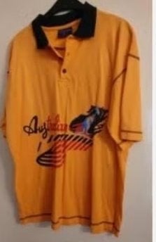 als Nieuw vintage AUSTRALIAN geel oranje polo shirt POLO XL, Verzenden, Zo goed als nieuw, Maat 56/58 (XL), Geel