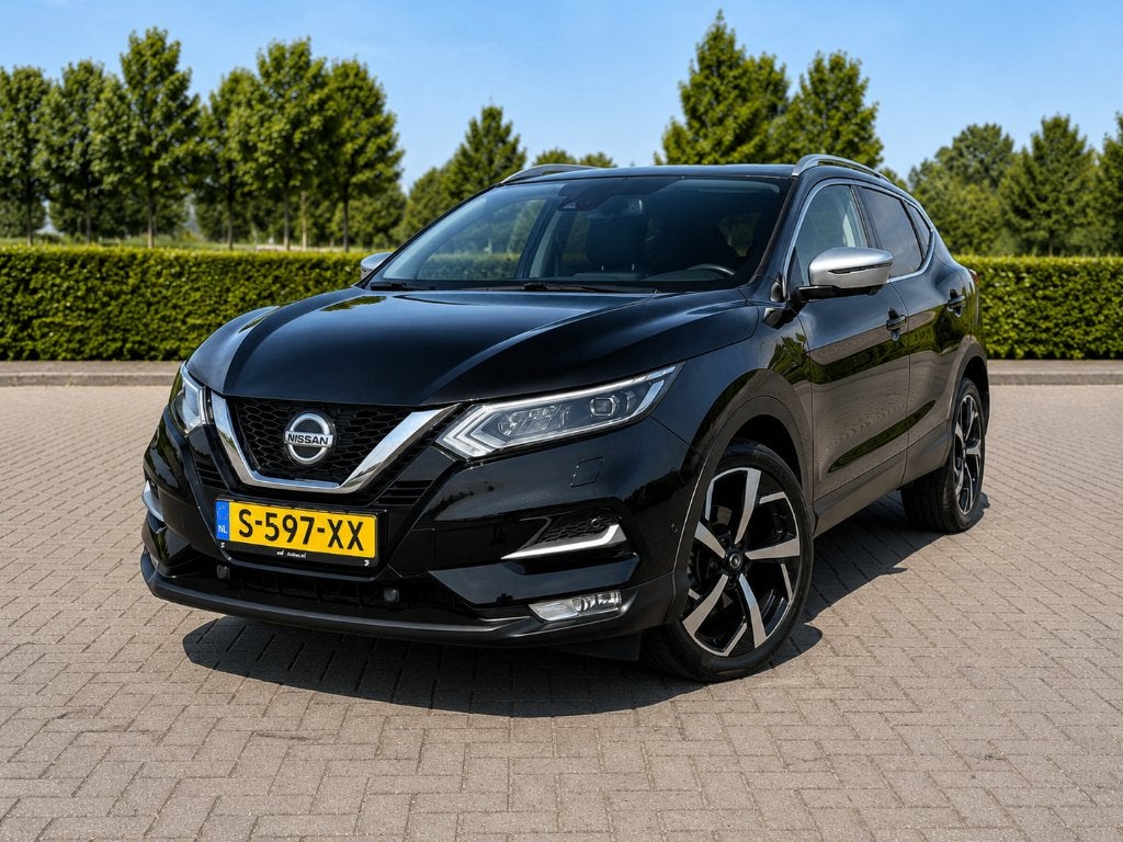 Nissan Qashqai 1.3 Dig-t 160pk DCT Evapo 2019 Panorama ZGAN, 4 cilinders, 1290 kg, USB, Zwart