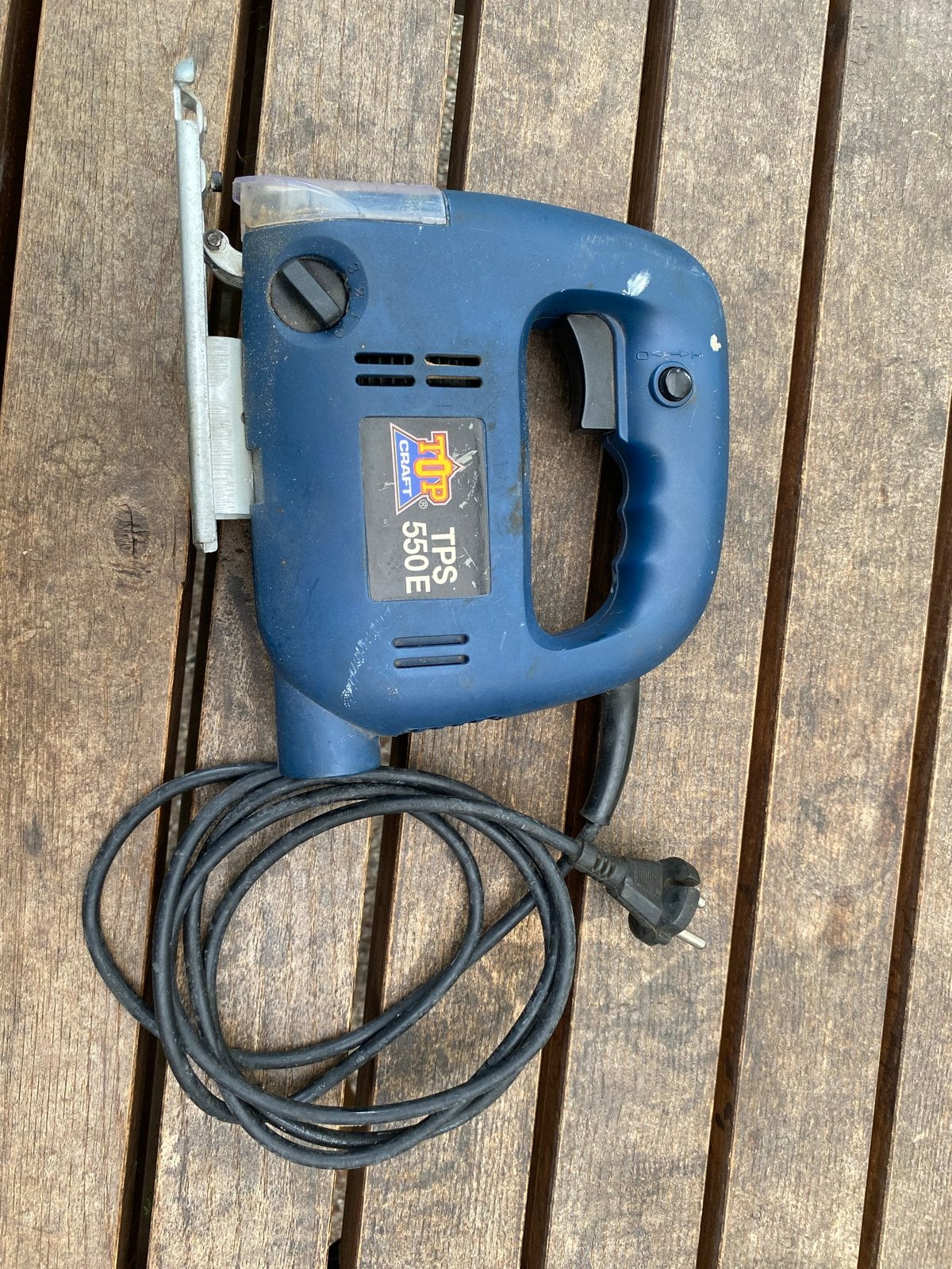 Decoupeerzaag Top Craft TPS 550 E - Gebruikt, Gebruikt, 600 tot 1200 watt, Ophalen of Verzenden, Decoupeerzaag