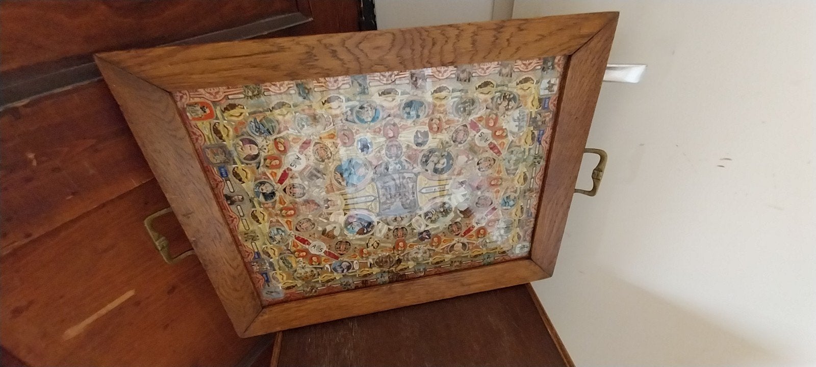 Te koop dienblad met glas en sigaren bandjes, Ophalen, Glas, Minder dan 50 cm