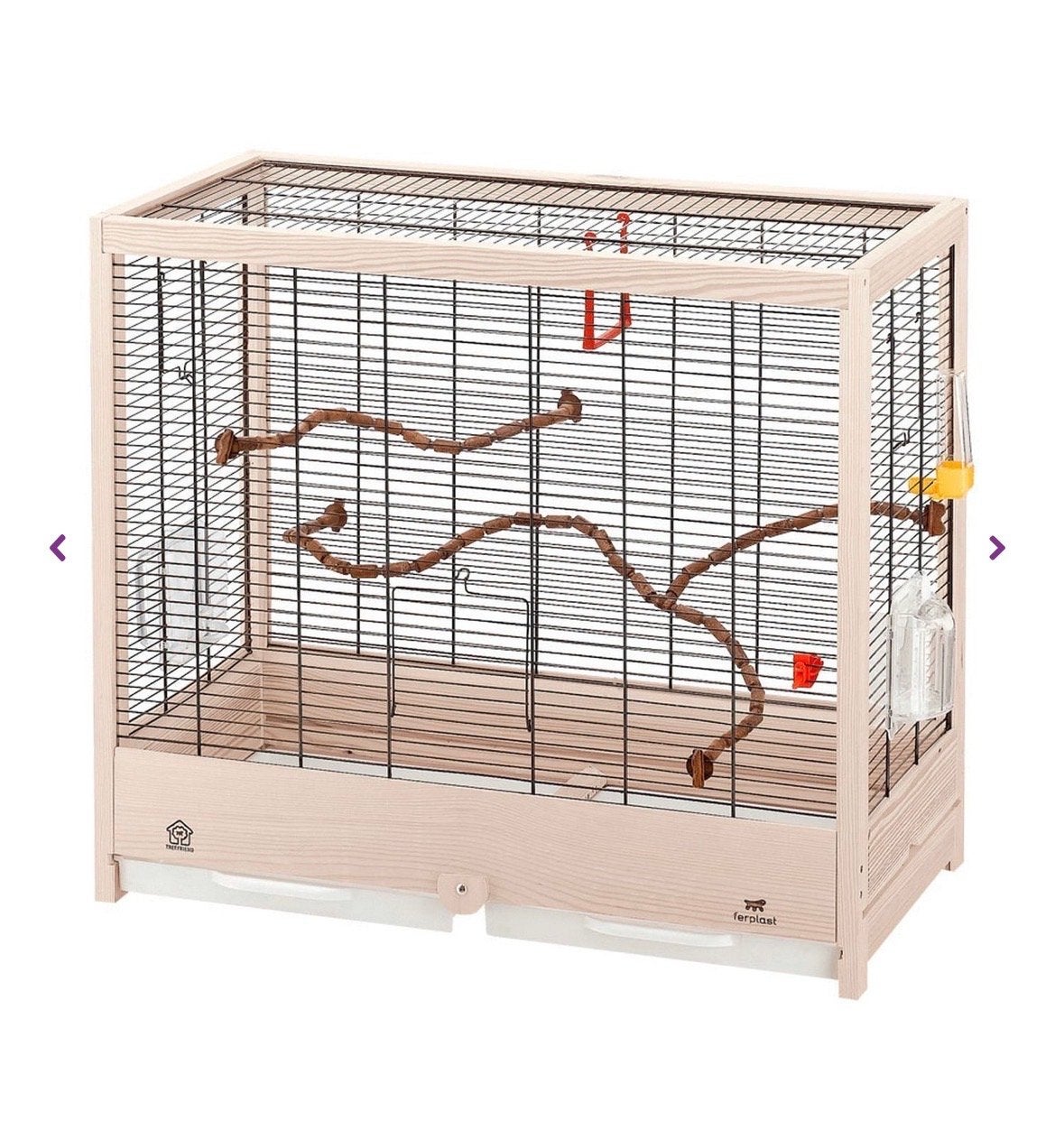 Ferplast Vogelkooi Giulietta 5  - 69x34.5x58 cm Hout, Ophalen, Zo goed als nieuw, Hout, Vogelkooi