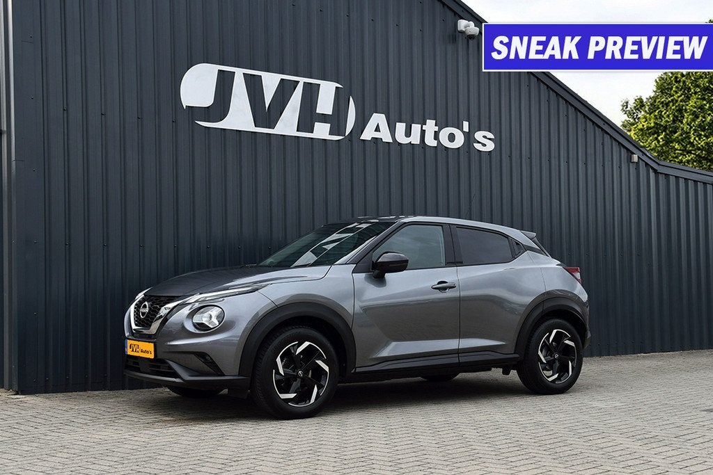 Nissan Juke 1.0 DiG-T AUT Acenta 06-2024 | BTW | Navi | Appl, Auto's, Nissan, Stof, Gebruikt, Huisgarantie, 116 pk