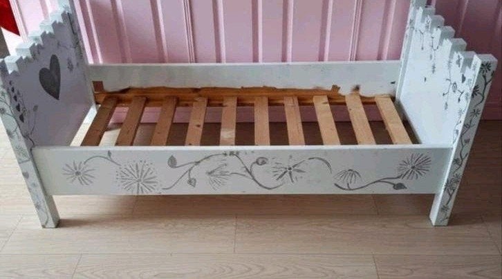 Bijna gratis! Kinderbed 140 x 70 zie omschrijving, Ophalen, Gebruikt, 70 tot 85 cm, 140 tot 160 cm