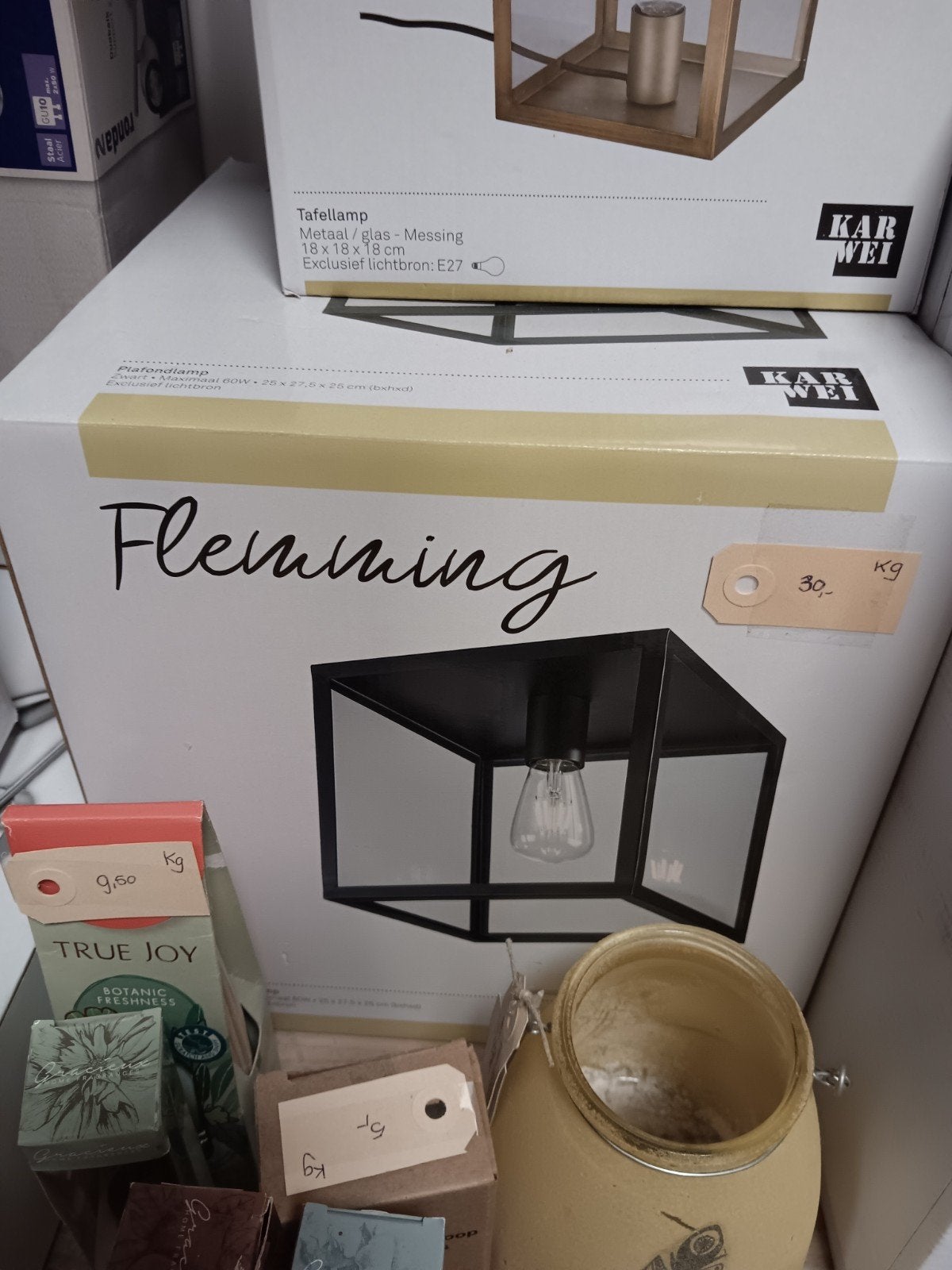 Karwei Plafondlamp Flemming Zwart Metaal Glas E27, Modern, Zwart, Karwei, Nieuw