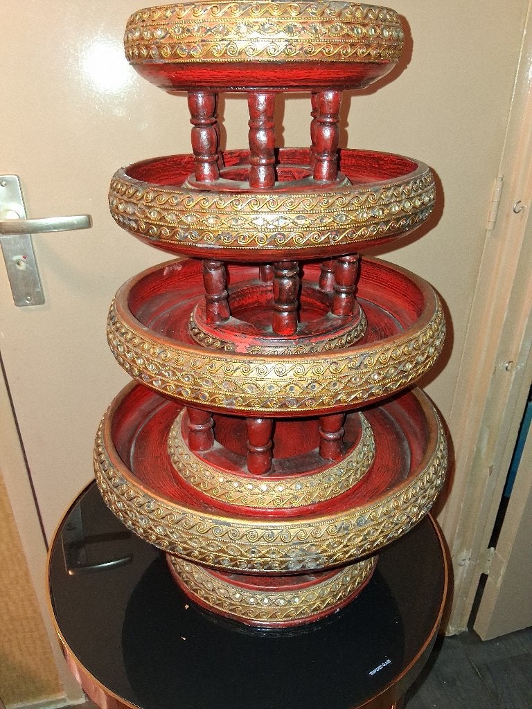 Oosterse fruitschaal, Ophalen of Verzenden, Rond, Overige materialen