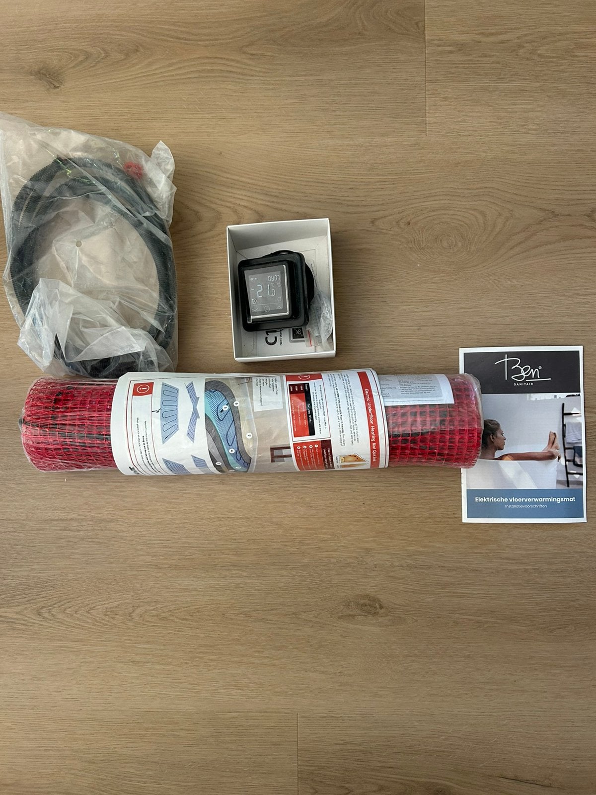 Elektrische vloer verwarming complete set 1,5m2, Ophalen of Verzenden, Nieuw, Douche