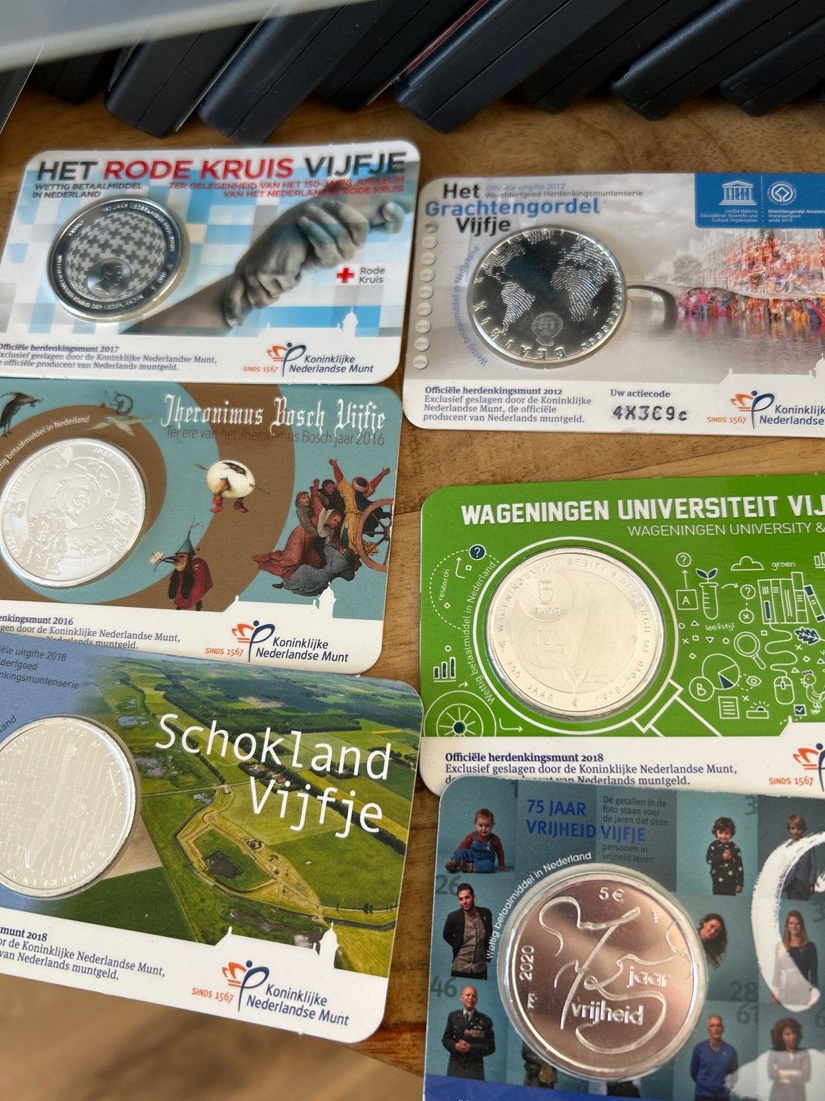 Collectie Nederlandse Herdenkingsmunten (Vijfjes), Postzegels en Munten, Setje, Koningin Beatrix, Zilver, Euro's