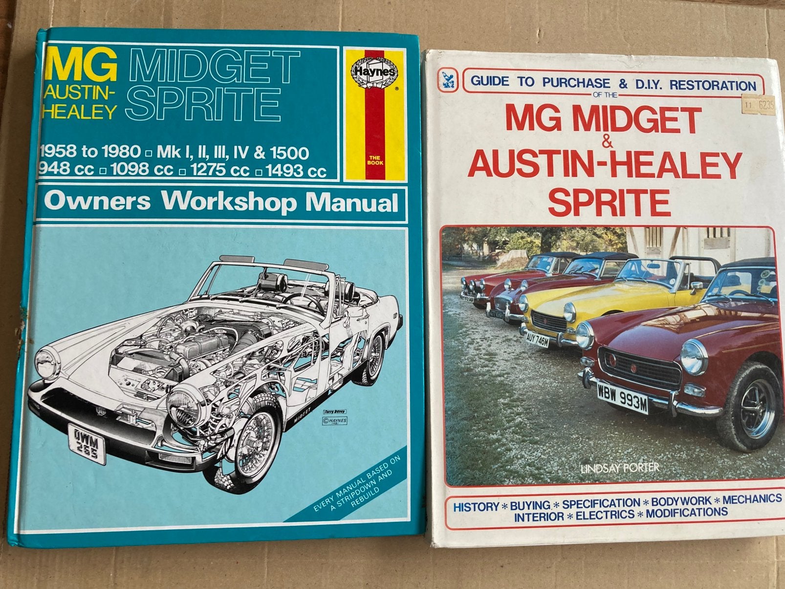 MG Midget, A Healey Sprite Haynes boeken, Ophalen