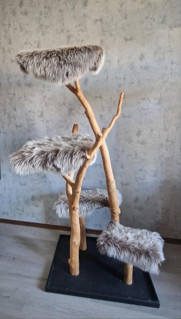 Unieke houten design krabpaal, Ophalen, Nieuw, Krabpaal