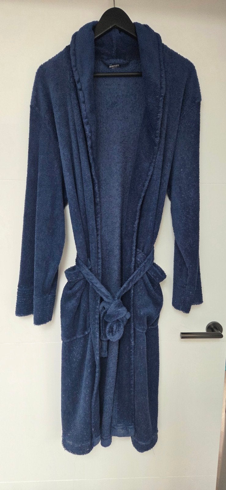 Miomare donkerblauwe heren badjas maat M/L, Ophalen of Verzenden, Gedragen, Miomare