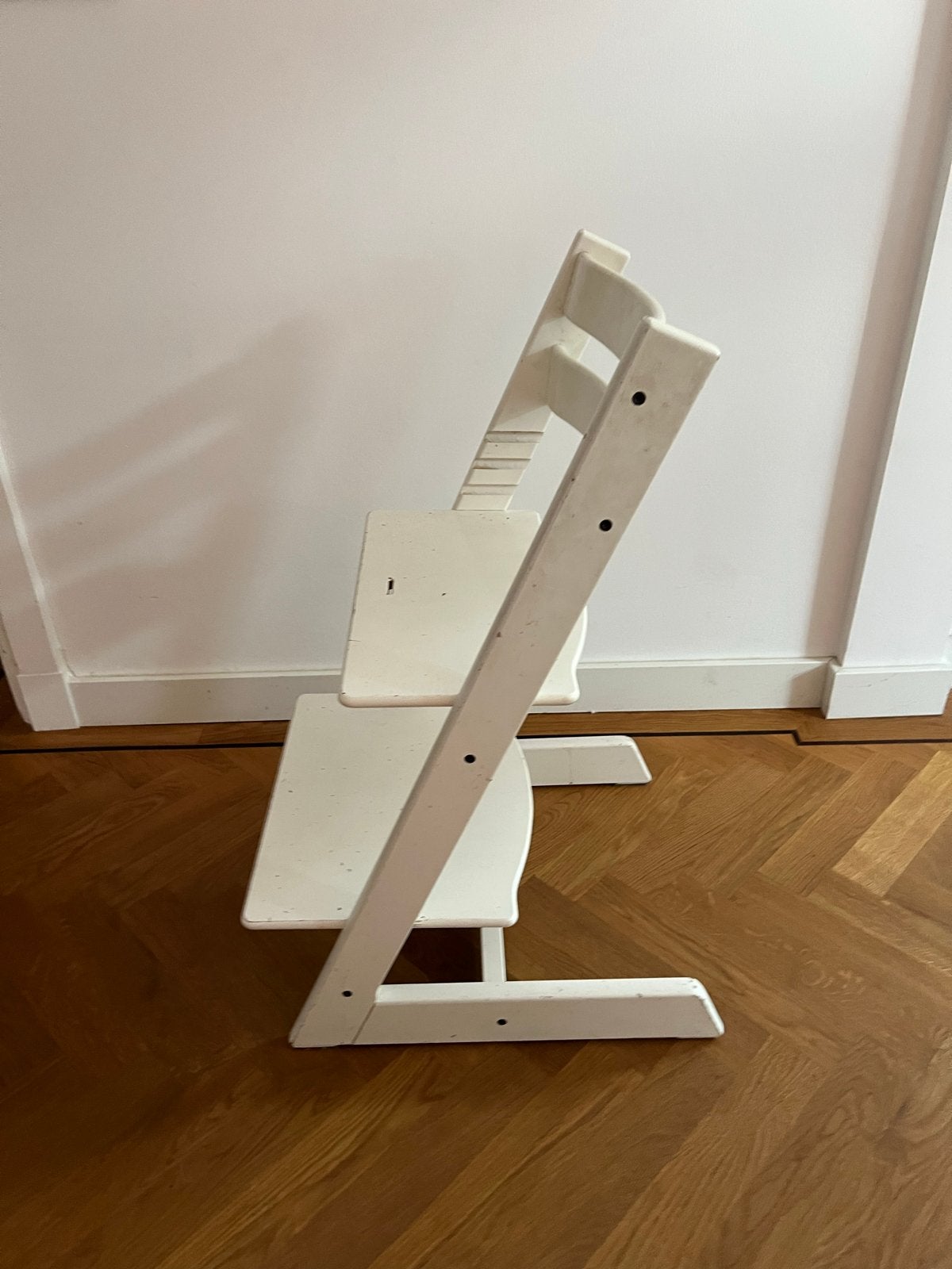 Stokke Tripp Trapp kinderstoel - Wit, Ophalen, Gebruikt, Meegroeistoel, Aanschuifbaar