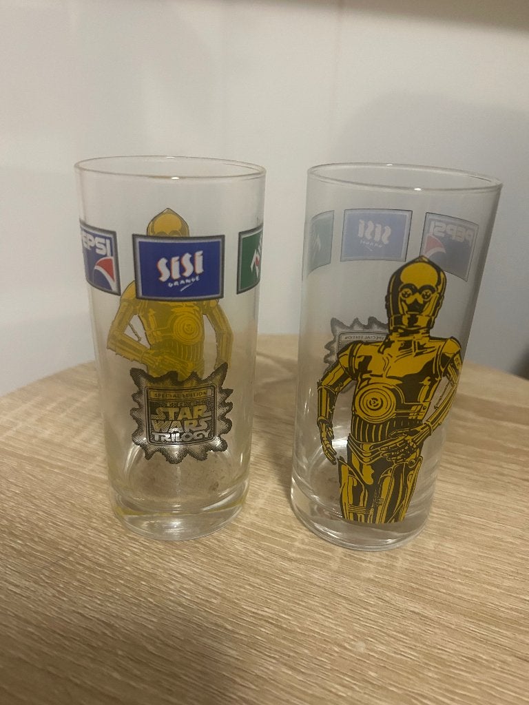 Special Edition StarWars vintage c3po glazen uit 1997, Verzamelen, Star Wars, Ophalen, Zo goed als nieuw, Overige typen