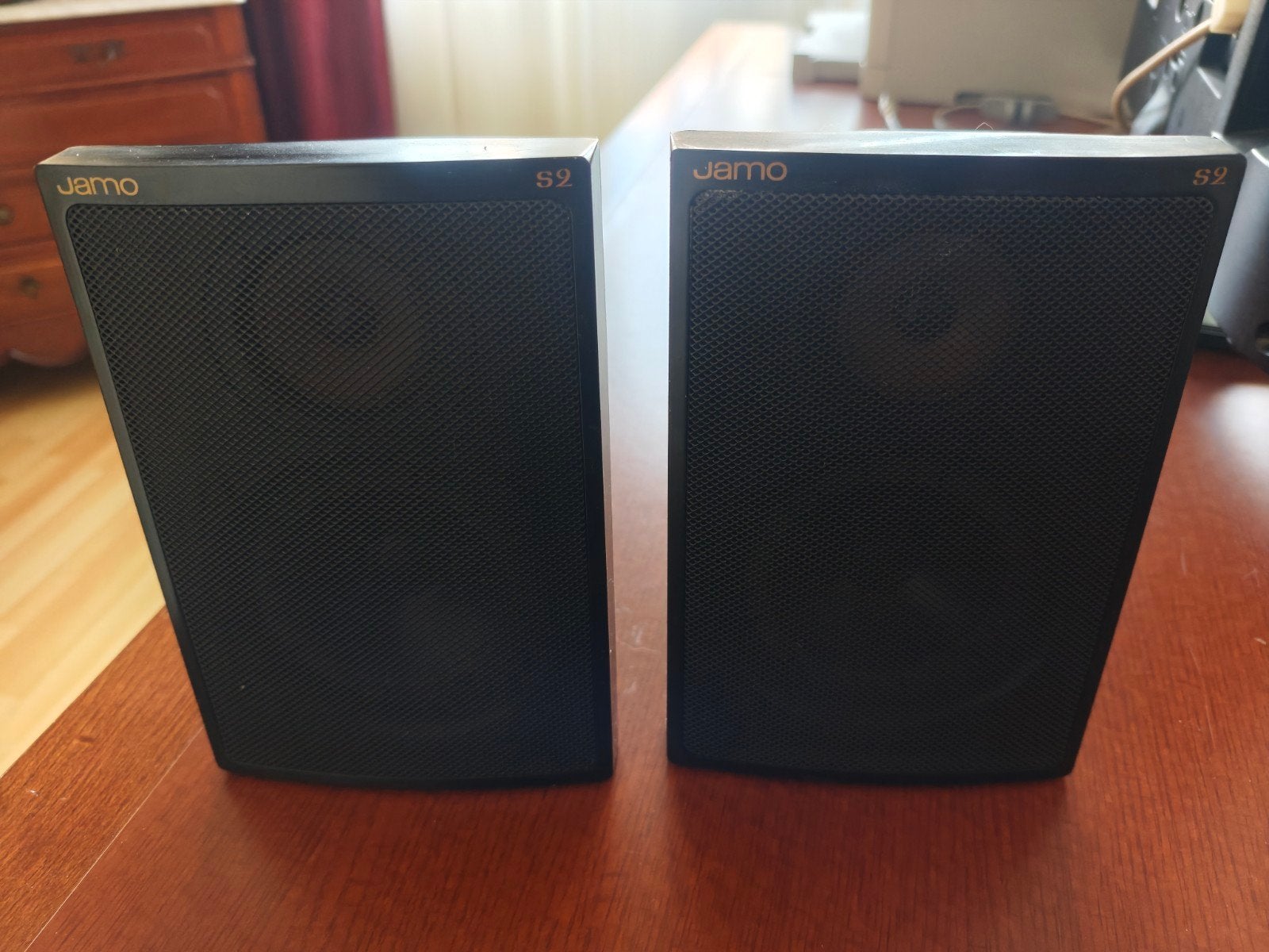 Jamo S2 Boekenplank Luidsprekers - Zwart, 50W, Audio, Tv en Foto, Gebruikt, Ophalen of Verzenden, Minder dan 60 watt, Boekenplank luidspreker