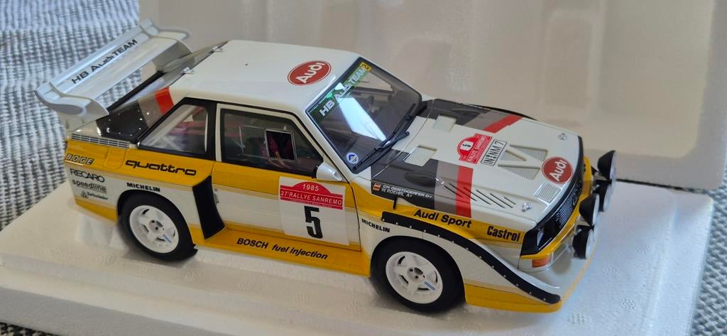 Audi sport quattro S1 San Remo, Hobby en Vrije tijd, Modelauto's | 1:18, Ophalen of Verzenden, Nieuw, Auto, Autoart