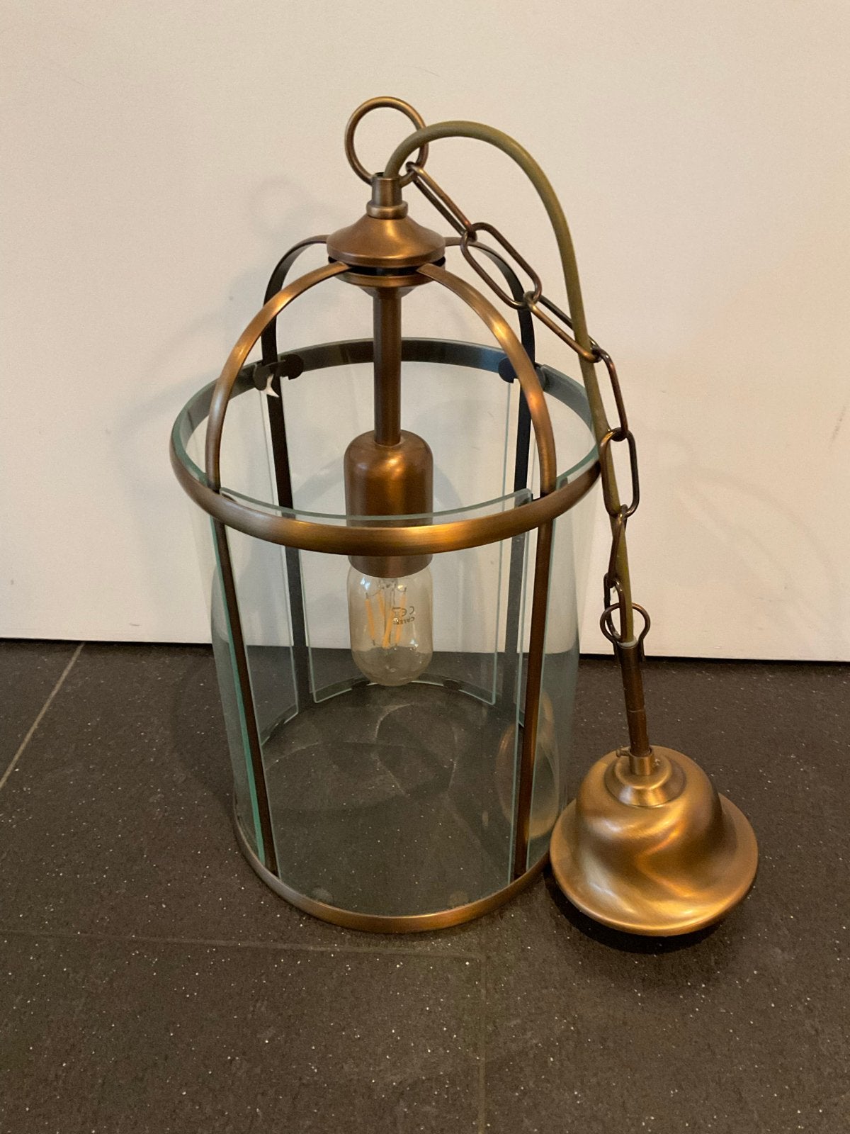 2 Hanglampen Steinhauer Pimpernel staal met glas, Ophalen, Gebruikt, Glas