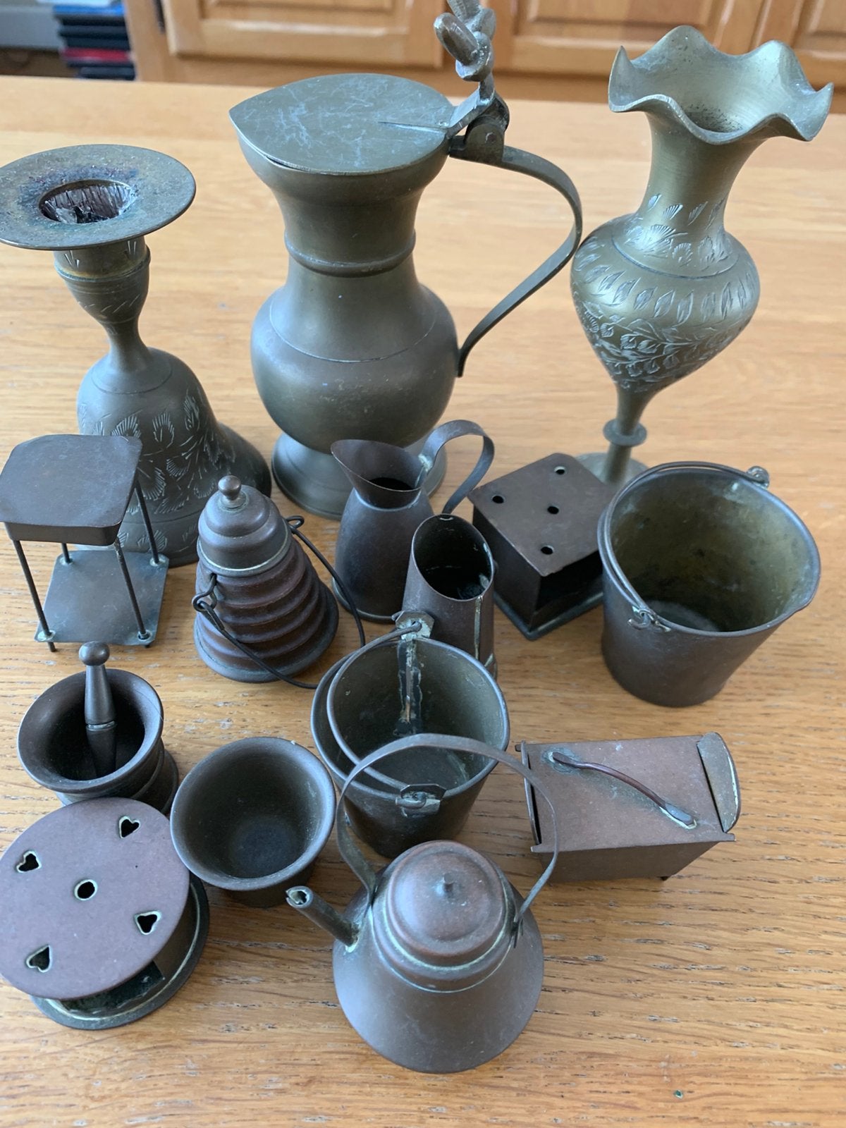 Diverse tinnen /koperen miniaturen., Ophalen of Verzenden