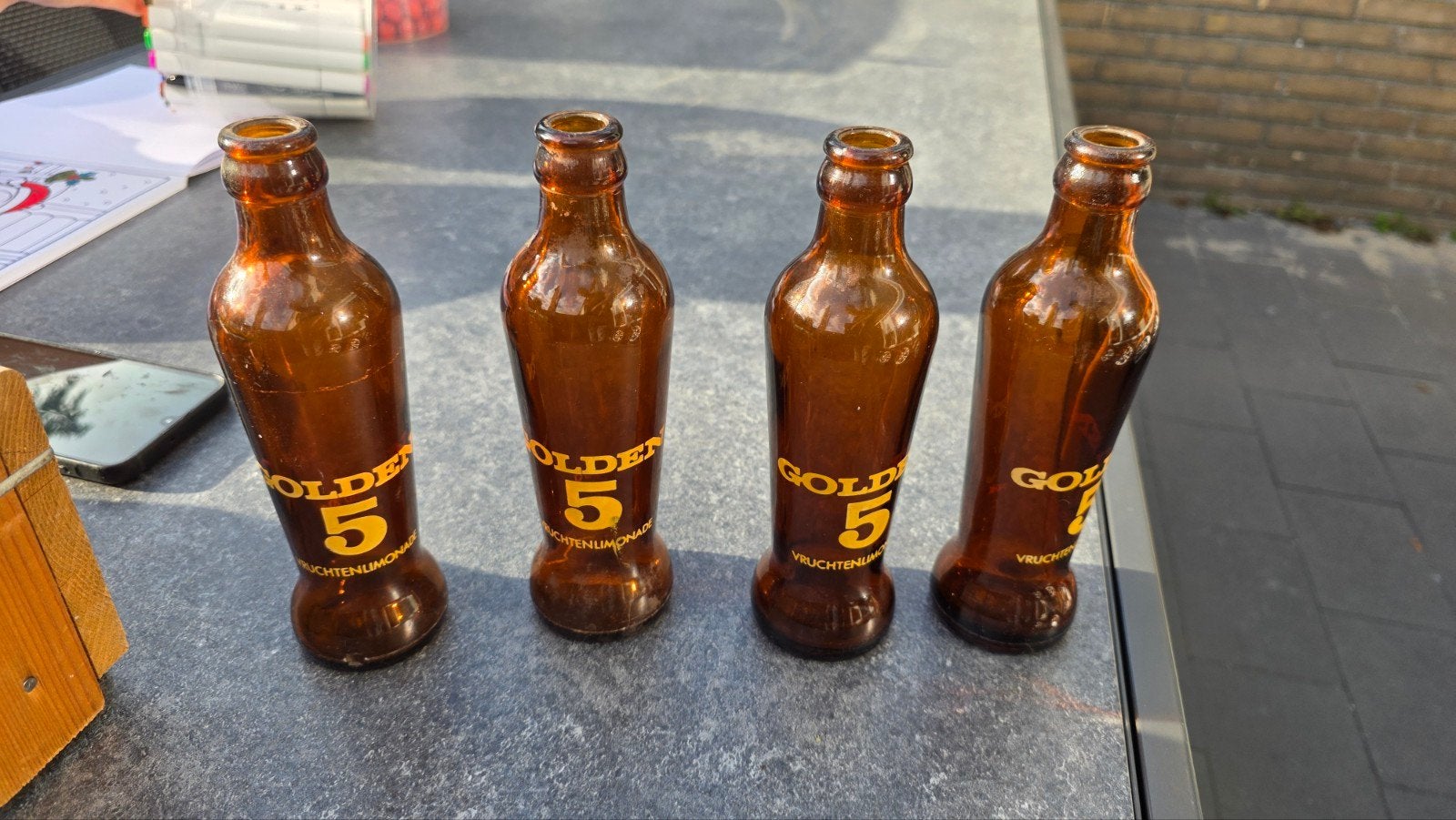 4 Grolsch Golden 5 Vruchtenlimonade Flesjes, Verzamelen, Ophalen of Verzenden