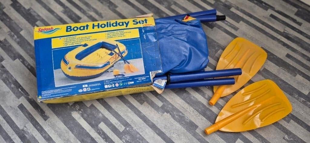 Stevige degelijke opblaasbare roeiboot met spanen, Ophalen, Gebruikt, Overige