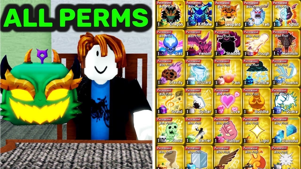 Roblox Blox Fruits Permanente fruits, Eén persoon