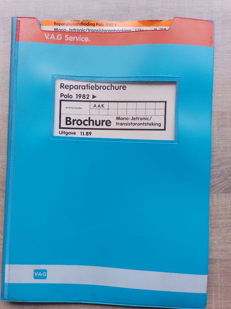 Vw Polo + Coupé 1050 dealer werkplaatsboek inspuiting AAK, Ophalen of Verzenden