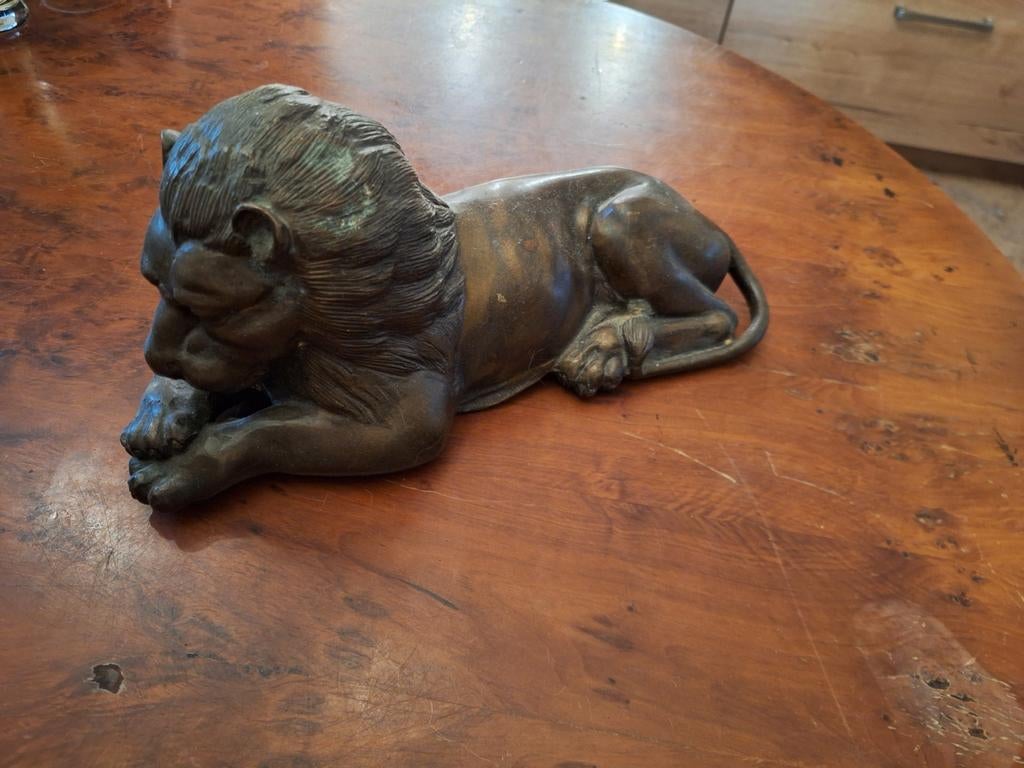 Bronzen leeuw, Ophalen, Gebruikt, Dier