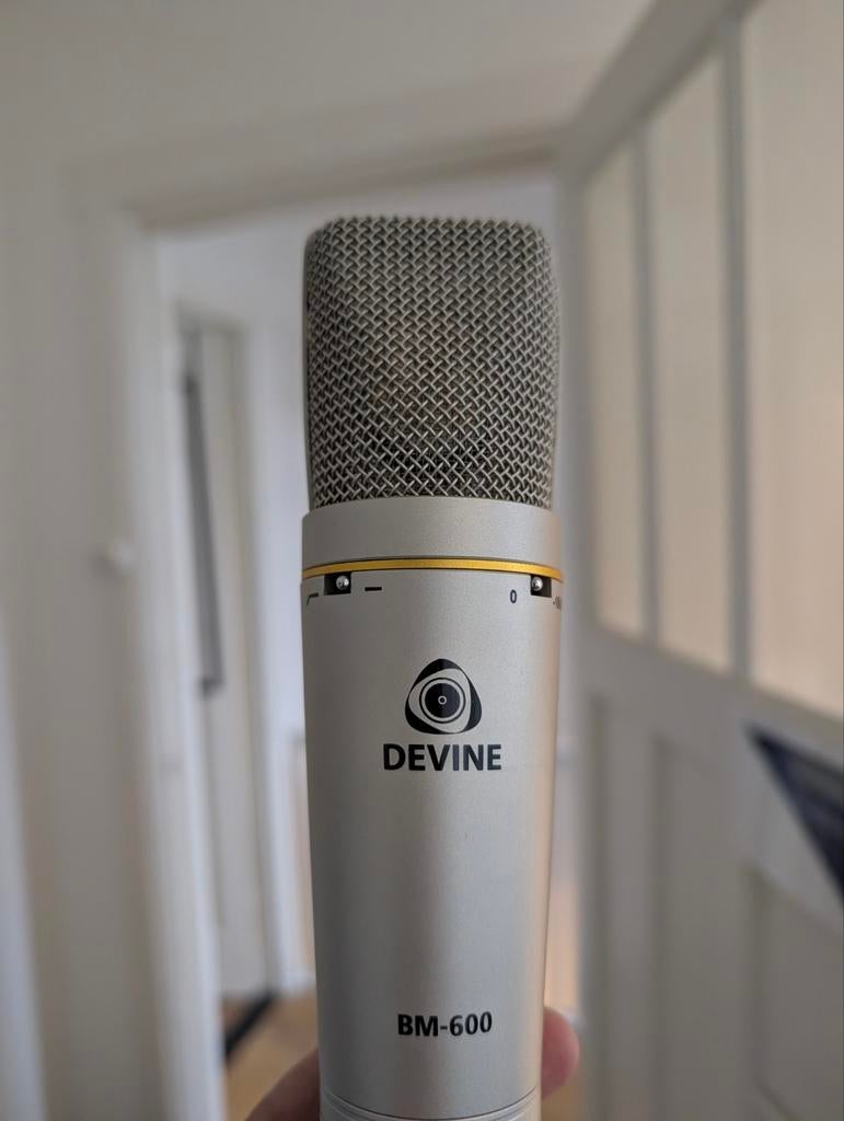 Devine BM600 condensor microfoon met statief en pop filters, Muziek en Instrumenten, Microfoons, Ophalen, Zo goed als nieuw