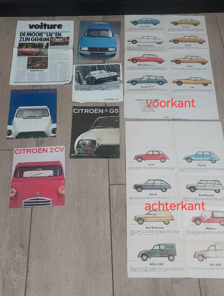 Oude autofolders jaren 70- 80 Citroen, Ophalen of Verzenden, Gelezen, Citroën