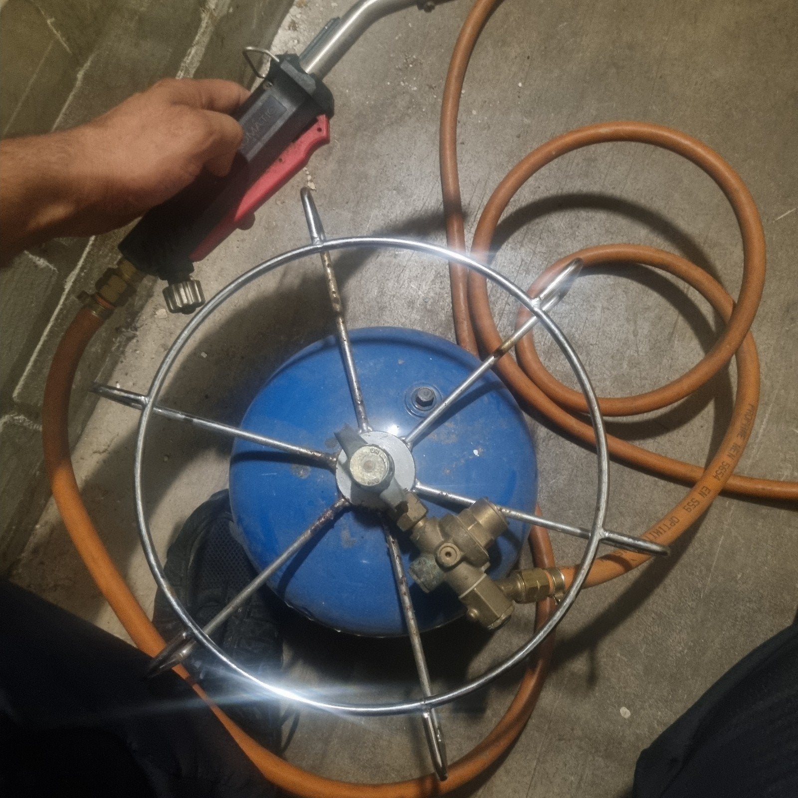 Primus gasbrander met gasfles en slang, Ophalen, Gebruikt