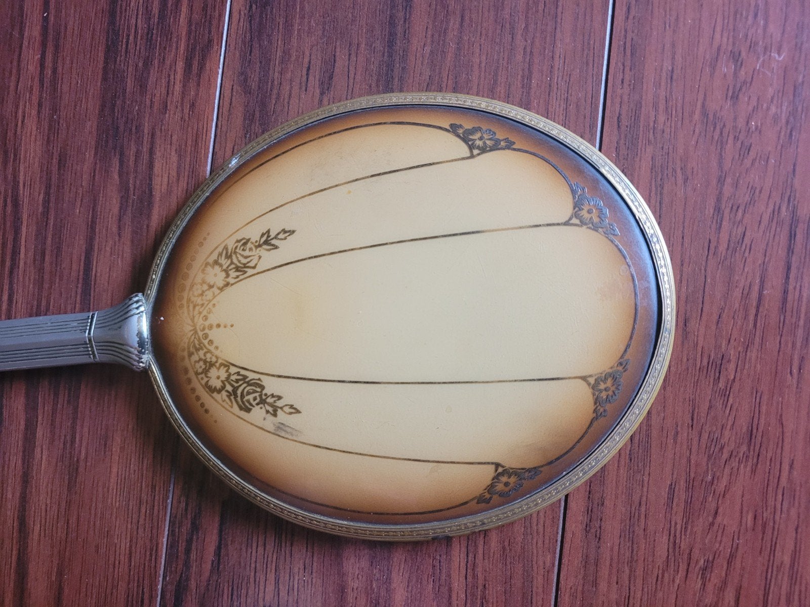 Art Deco facet geslepen handspiegel ca. 30 cm., Minder dan 50 cm, Gebruikt, Ophalen of Verzenden, Minder dan 100 cm