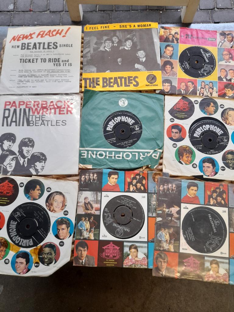 Singles the beatles, Cd's en Dvd's, Vinyl Singles, Verzenden, Gebruikt, Overige formaten, Pop