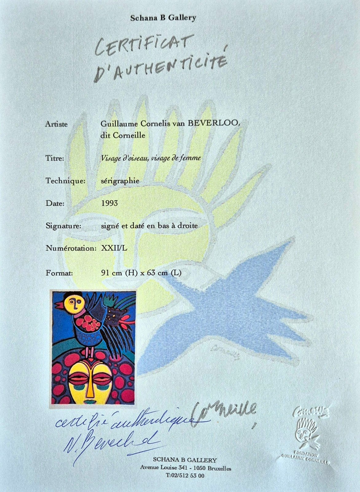 Corneille "Femme, Oiseau et Arbre" Edition XXII/L., Ophalen of Verzenden