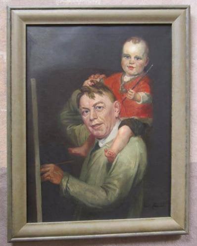 DUITS==Carl Faust 1874-1935===zelfportret voor schildersezel, Ophalen