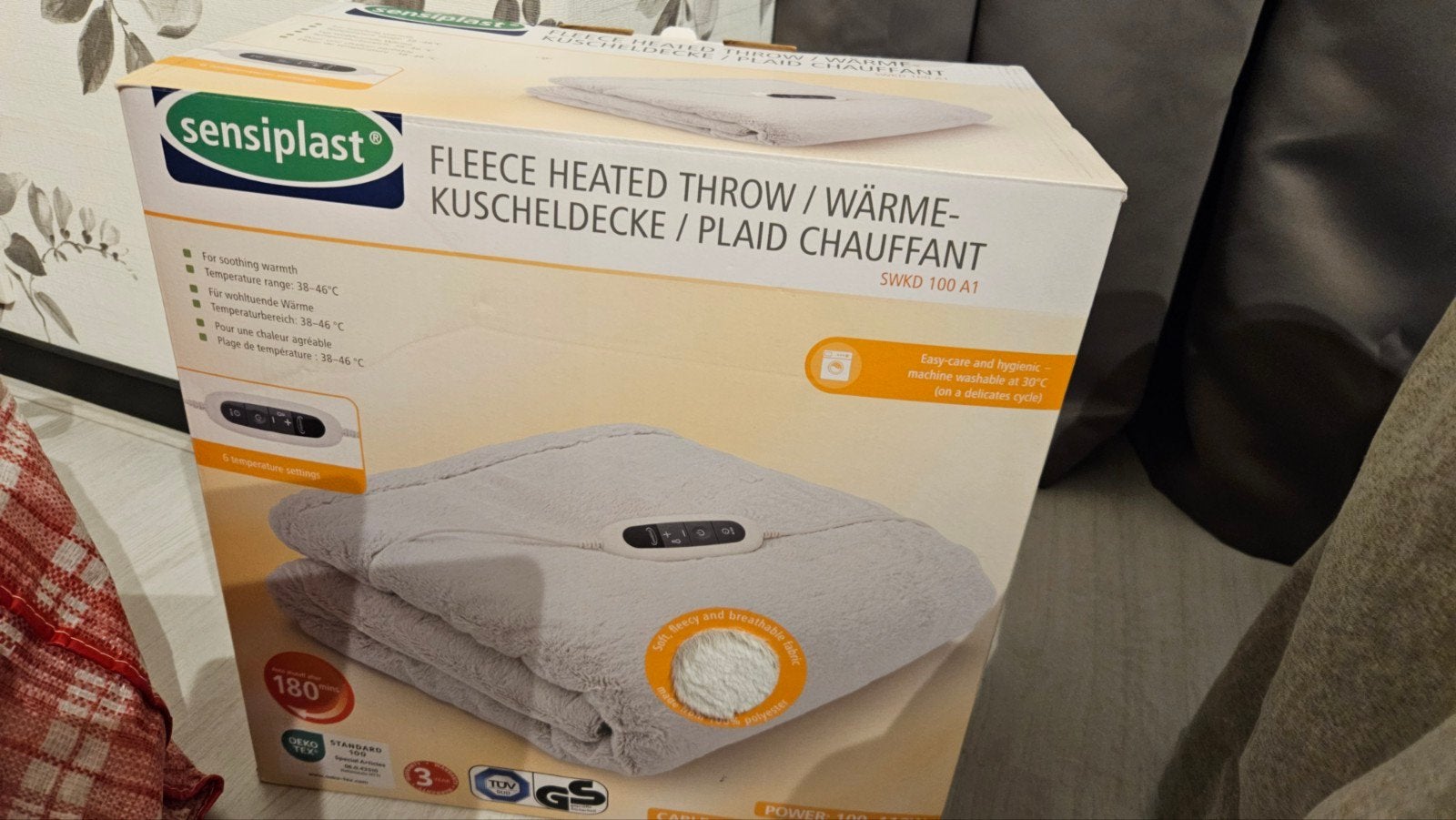 Sensiplast Fleece Verwarmde Deken / Plaid - Nieuw in Doos, Ophalen, Fleecedeken, Nieuw, Wasbaar