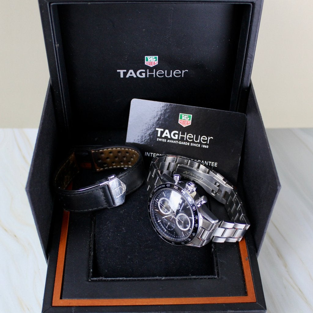 Tag Heuer Carrera 16 - CV2010 - Extra band, Staal, Tag Heuer, Gebruikt, Tag Heuer