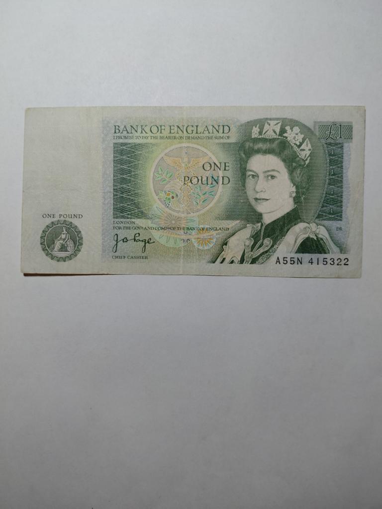 Engeland 1 pound, Postzegels en Munten, Ophalen of Verzenden, Overige landen