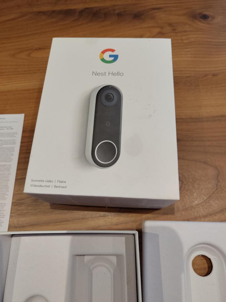 Google Nest Hello videodeurbel bedraad, Ophalen, Bewegingsdetectiesensor, Gebruikt, Bedraad