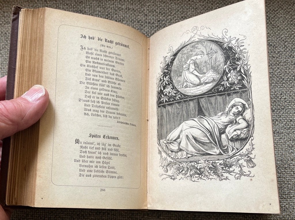 Antiek Duits gedichtenboek, Antiek en Kunst, Ophalen of Verzenden