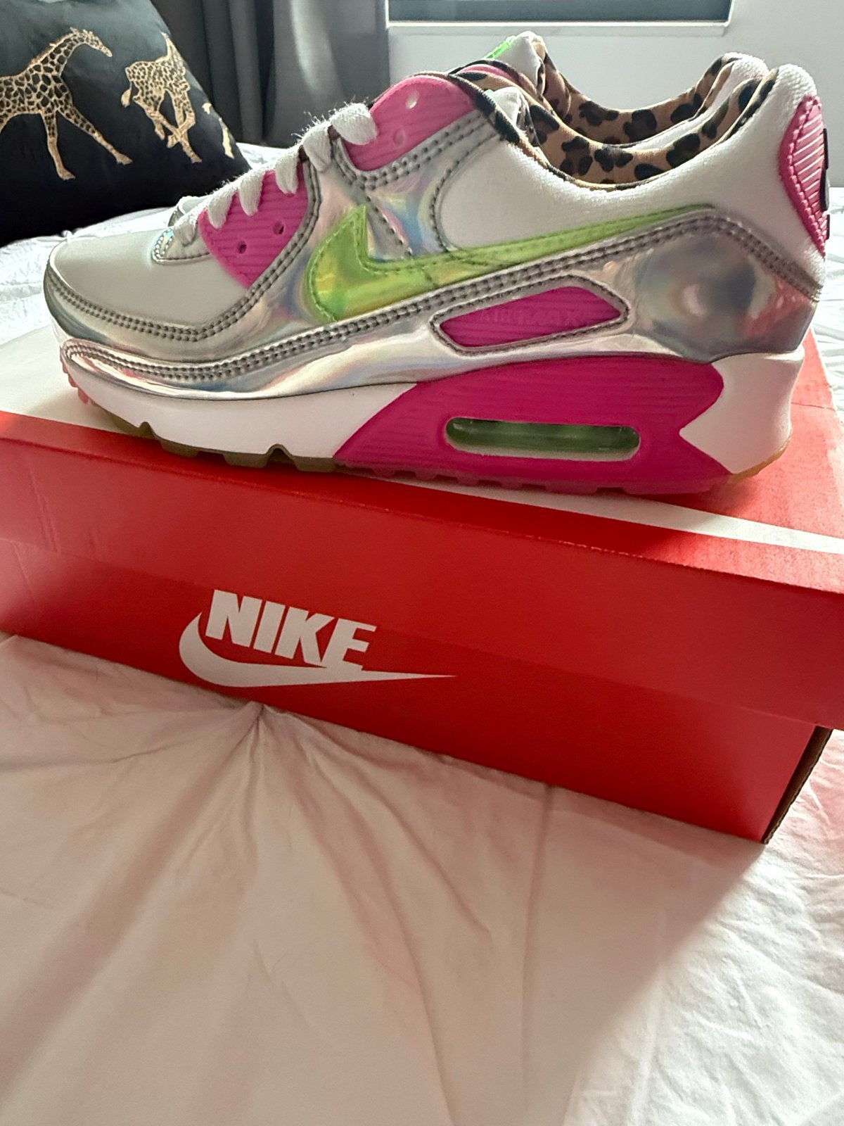 Nike Air Max 90 LX Illusion Green Dames Sneakers, Ophalen of Verzenden, Nieuw, Wit, Sneakers of Gympen