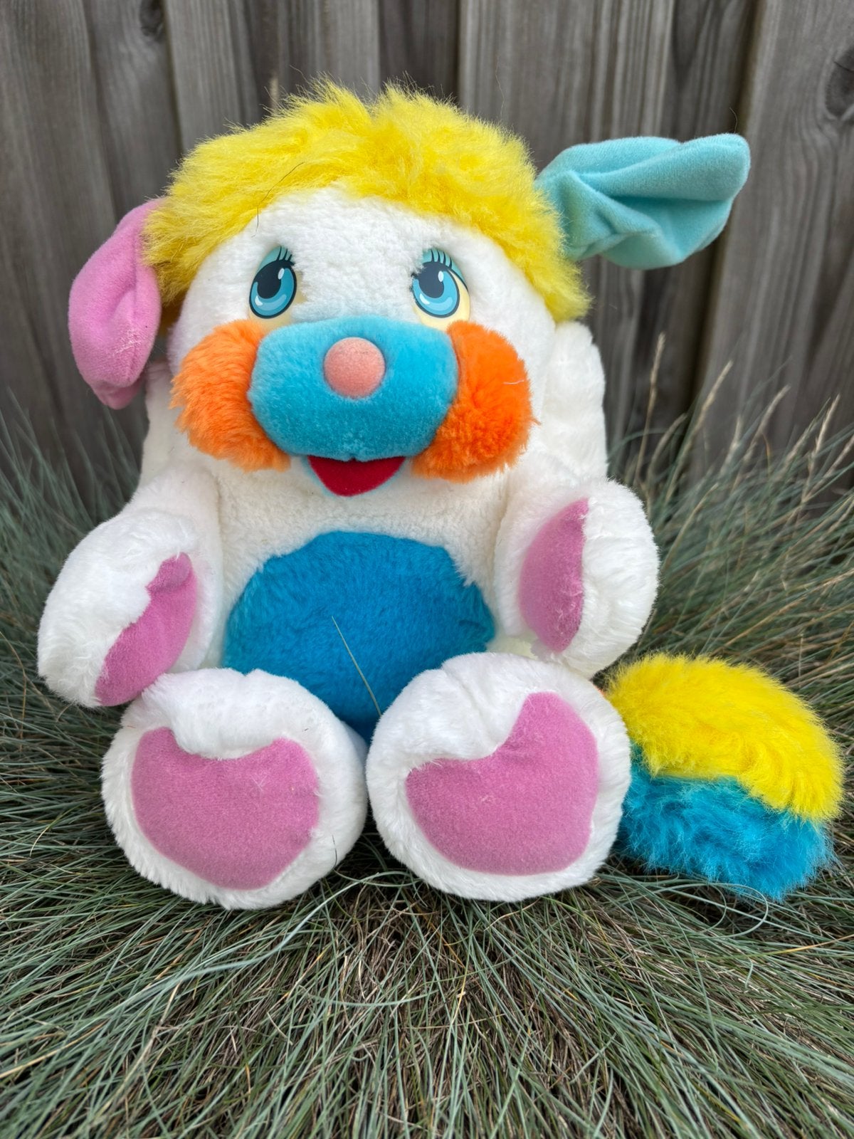Popples vintage groot wit met kleurtjes , als nieuw, Verzenden, Zo goed als nieuw