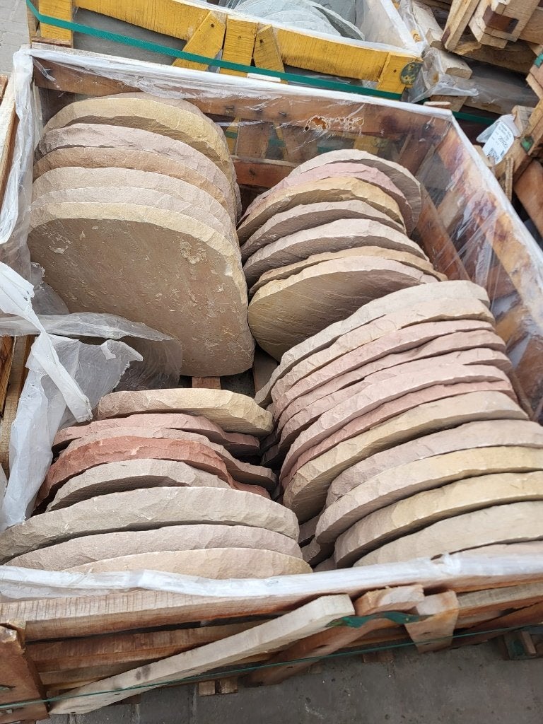 Nieuw flagstone staptegel modak geel beige, Ophalen, Nieuw, Terrastegels, Natuursteen