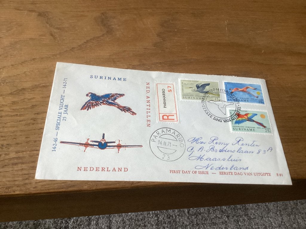 No3422 Suriname E81 gelopen anders Nederland jaargangen fdc, Verzenden, Onbeschreven, Rest van de wereld