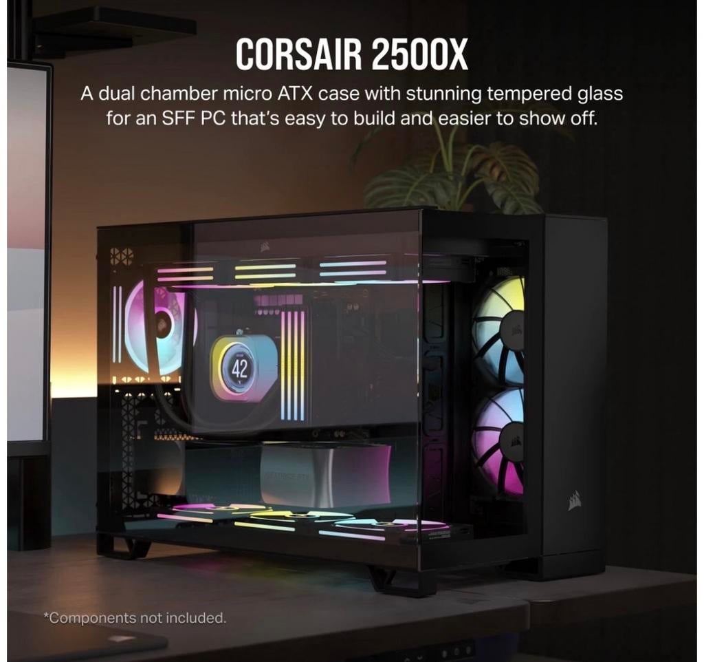 Corsair 2500X RGB Zwart - Nieuw in doos, Computers en Software, Computerbehuizingen, Ophalen of Verzenden, Nieuw