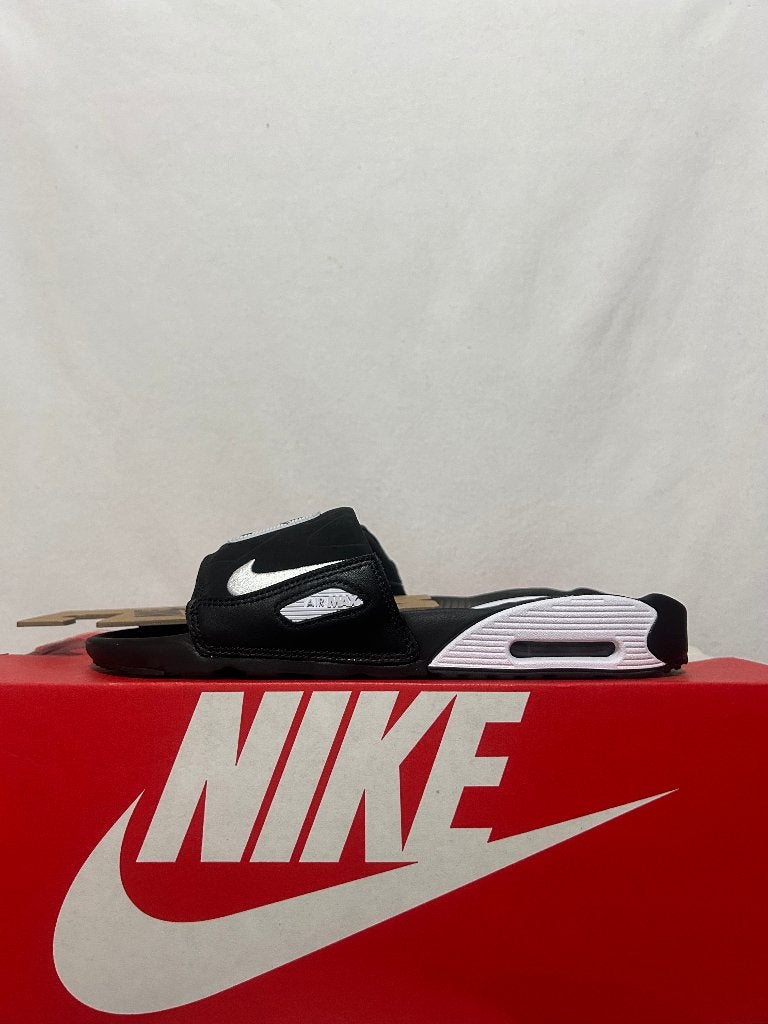 NIEUW IN DOOS! Maat 42,5 - Nike Air Max 90 Slide Black White, Kleding | Heren, Schoenen, Slippers, Verzenden, Zwart, Nike
