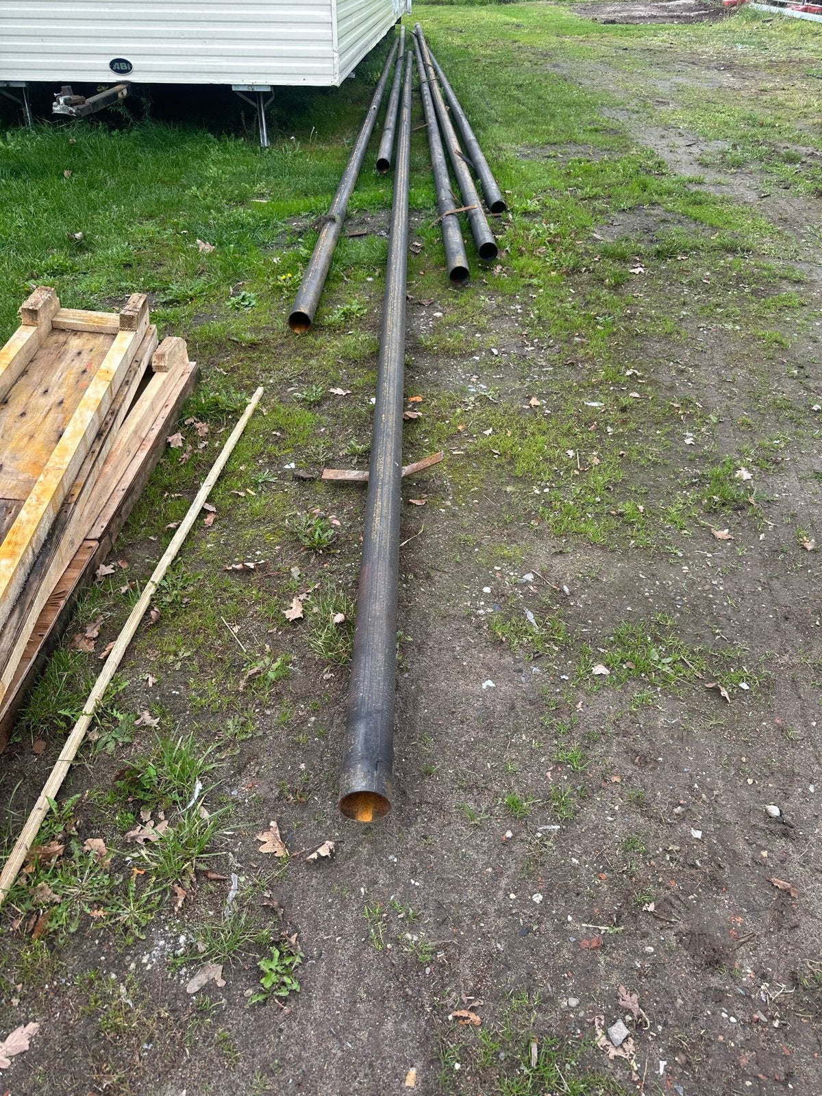 Ronde ijzeren stalen buis, diverse lengtes (Ø90mm, 3mm dik), Ophalen of Verzenden, Gebruikt, IJzer