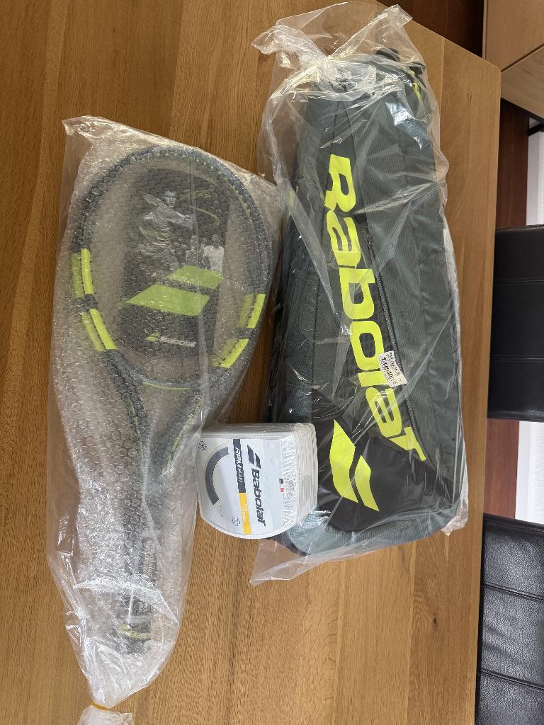 2 x Babolat Pure Aero 98 X2 Gen9 racket + RH6 Pure Aero tas, Sport en Fitness, Tennis, Nieuw, Ophalen of Verzenden, Racket, L3